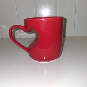 Threshold Vibrant Red Mug with Heart Handle